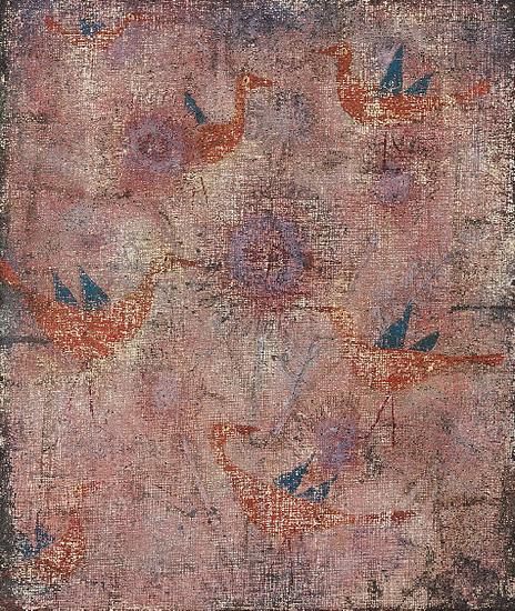 Paul Klee Blaugeflugelte Vogel signed and dated Norge oil painting art